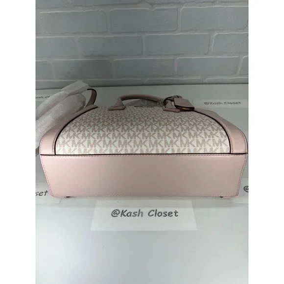 Michael Kors satchel MD purse ipad case kali shoulder bag opticwhite Rose Gold
